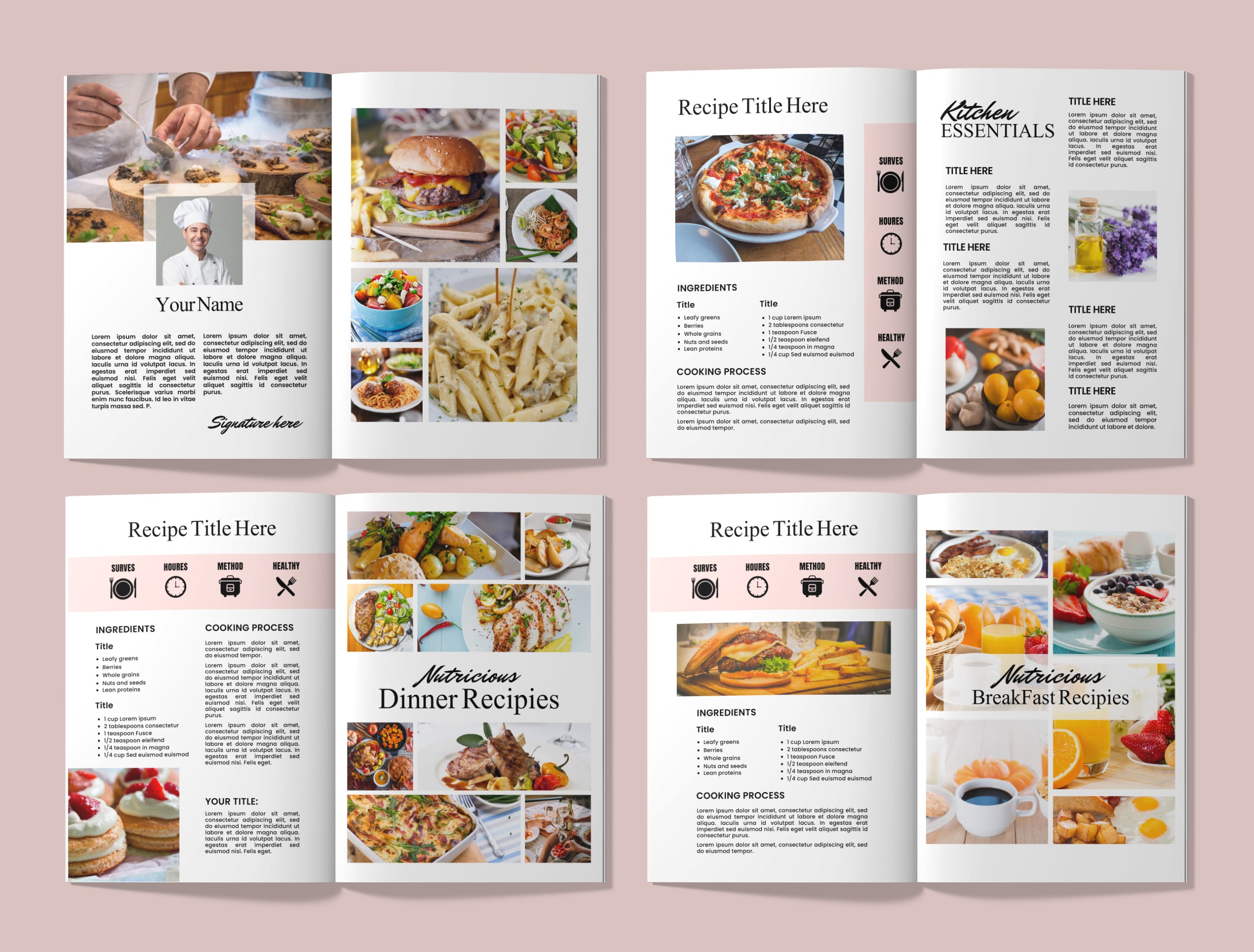 Cooking Guide Template – 27 Pages
