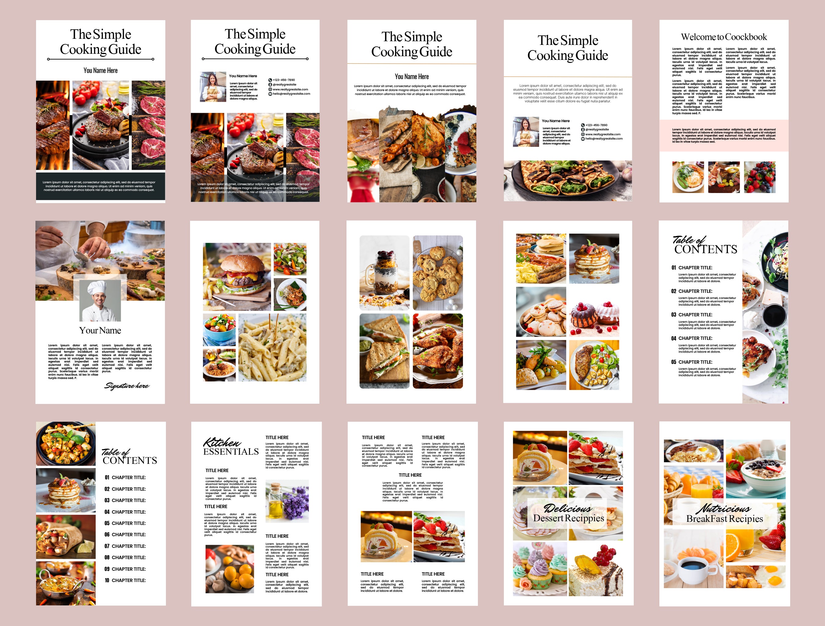 Cooking Guide Template – 27 Pages