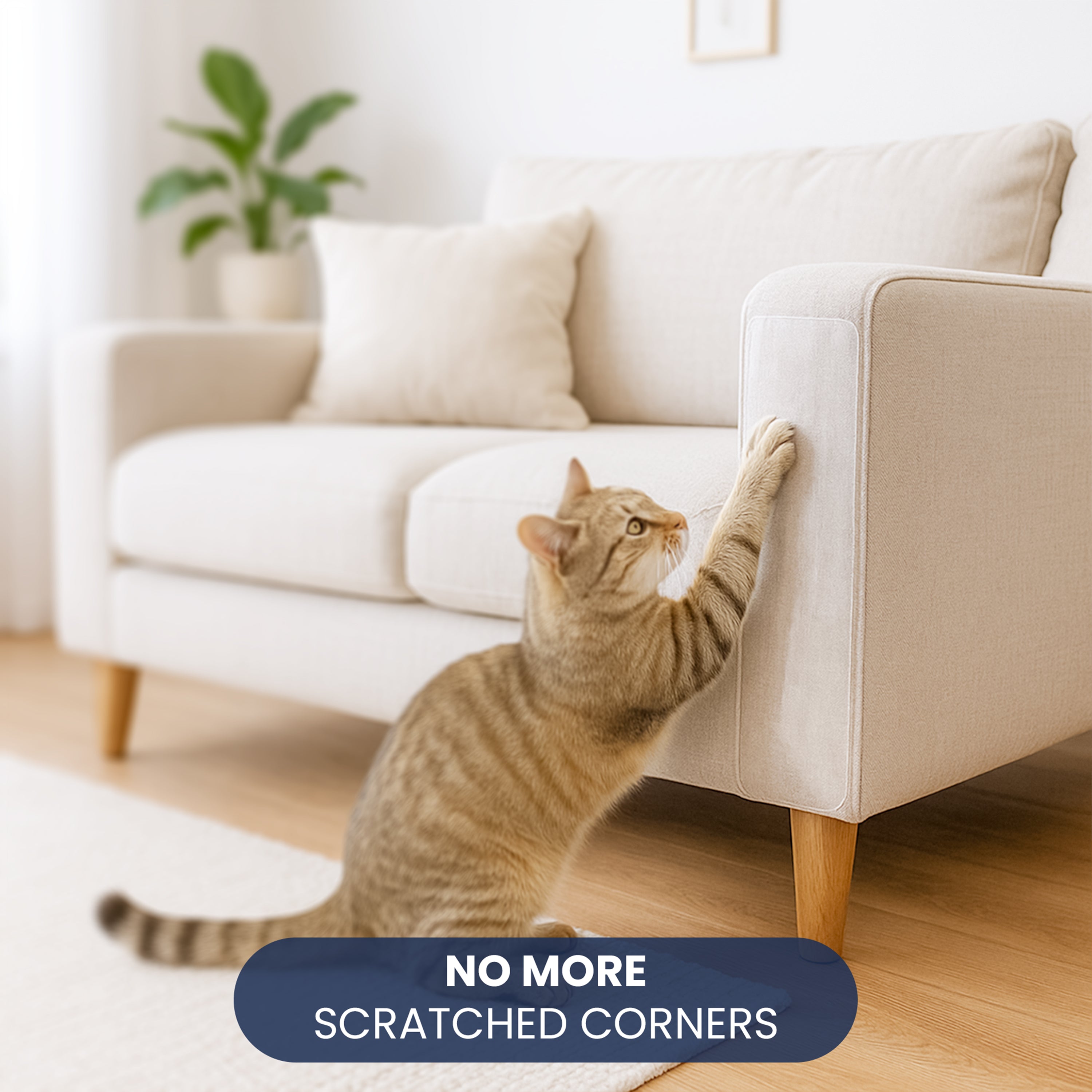 Cat Couch Protector – 10 Pack Clear Scratch Guards for Furniture & Walls